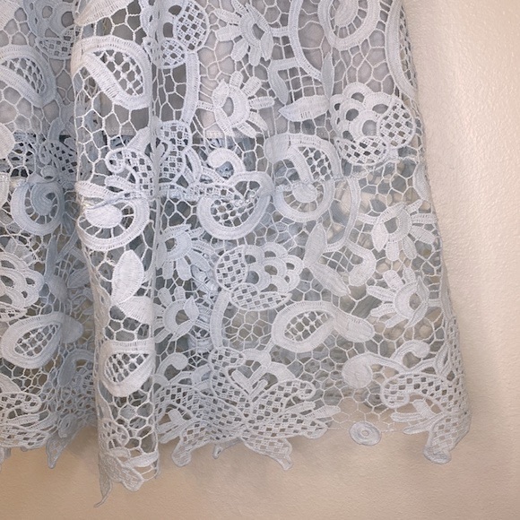 Flnn | Blue Lace Spaghetti Strap | Sweetheart Dress - Picture 6 of 8